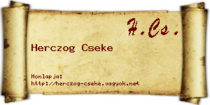 Herczog Cseke névjegykártya